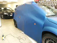 Total covering car wrapping wrap bleu mat metallic blue mat 3M Citroen C2